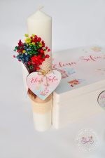 Trusou botez - Fetița cu flori roz - imagine 4