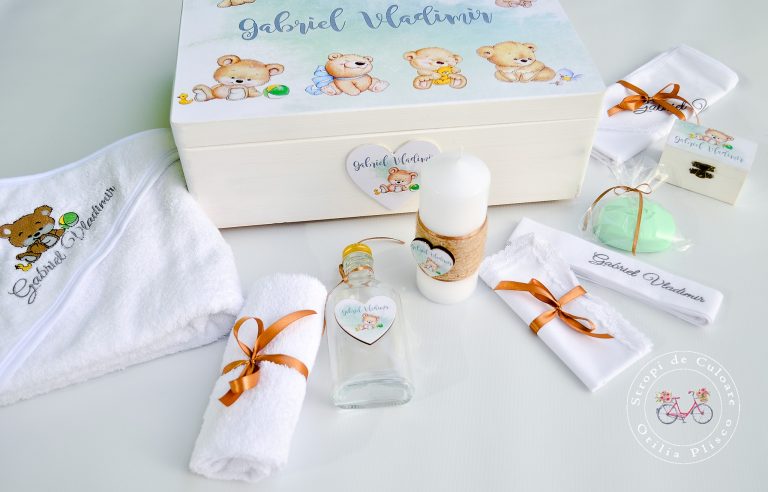 Trusou botez personalizat ursuleti
