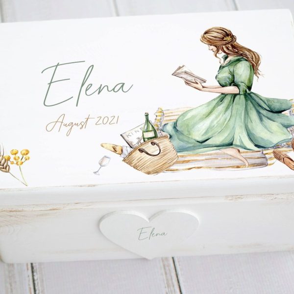 Cutie lemn Picnic Girl - Reading book