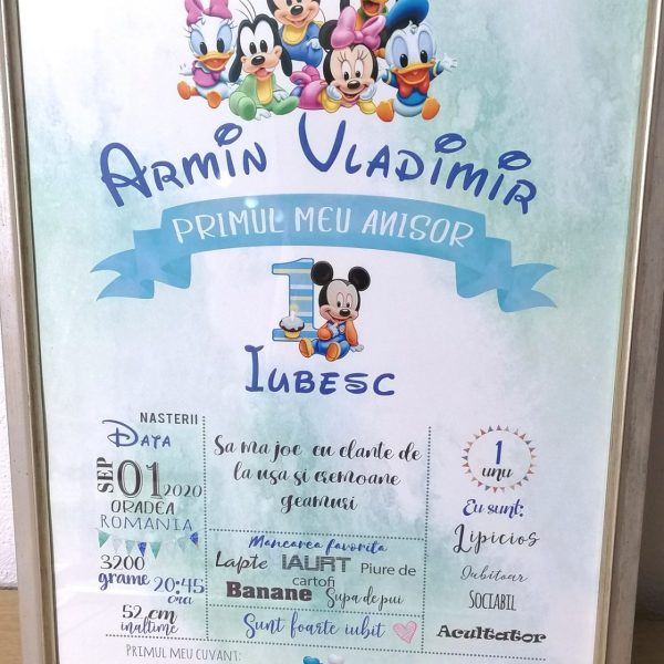 Tablou aniversar Mickey Mouse