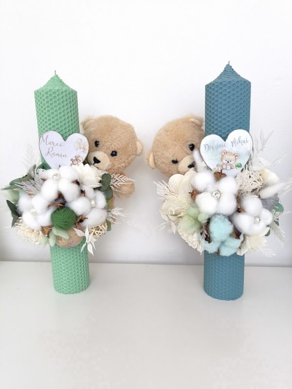 Lumanare botez ursulet