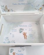 Trusou botez ursuleț cu baloane albastre - imagine 6