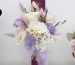 Lumanare botez flori uscate mov