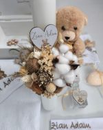 Trusou botez ursuleți crem - imagine 2