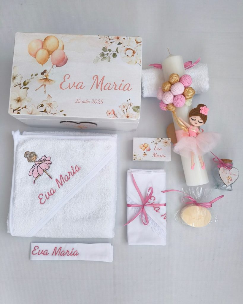 Trusou botez balerina cu baloane