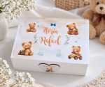 Trusou botez personalizat pentru băiat– 4 ursuleti - imagine 4