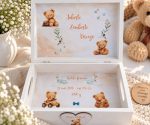 Trusou botez personalizat pentru băiat– 4 ursuleti - imagine 3